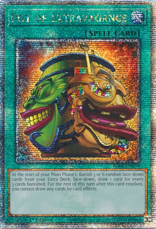 Pot of Extravagance [RA01-EN059] Quarter Century Secret Rare | Good Games Morley