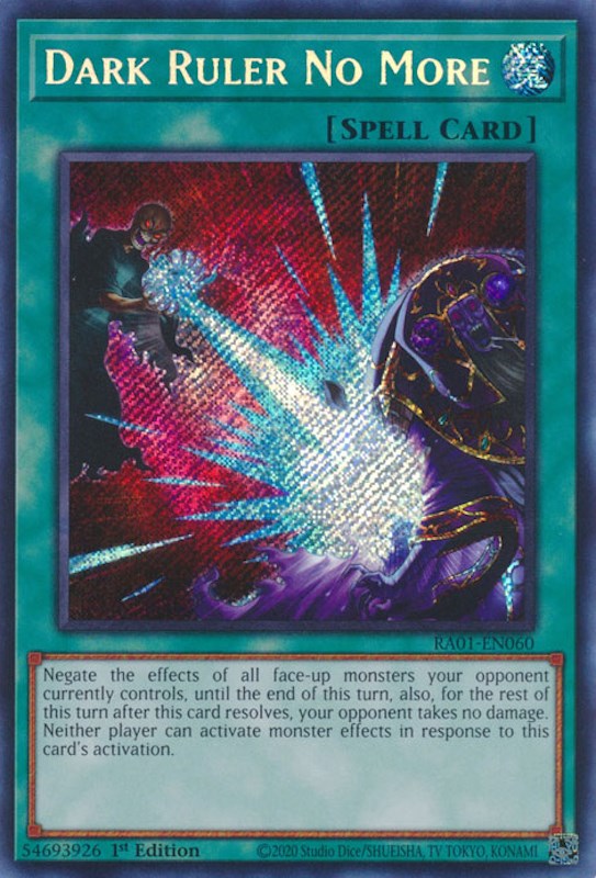 Dark Ruler No More [RA01-EN060] Secret Rare | Good Games Morley