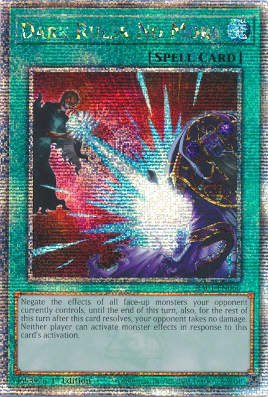 Dark Ruler No More [RA01-EN060] Quarter Century Secret Rare | Good Games Morley