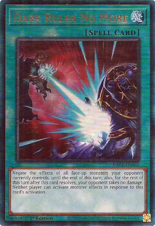 Dark Ruler No More [RA01-EN060] Prismatic Ultimate Rare | Good Games Morley