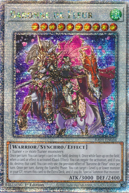 Baronne de Fleur [RA01-EN034] Quarter Century Secret Rare | Good Games Morley