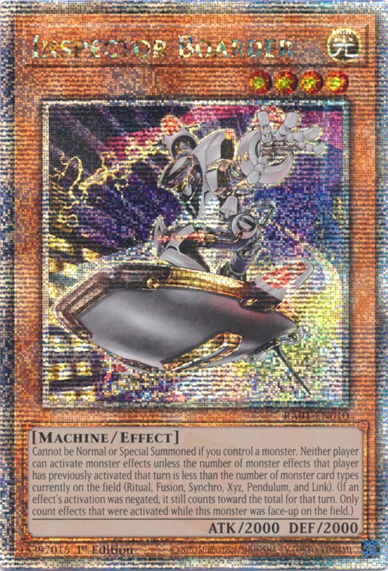 Inspector Boarder [RA01-EN010] Quarter Century Secret Rare | Good Games Morley
