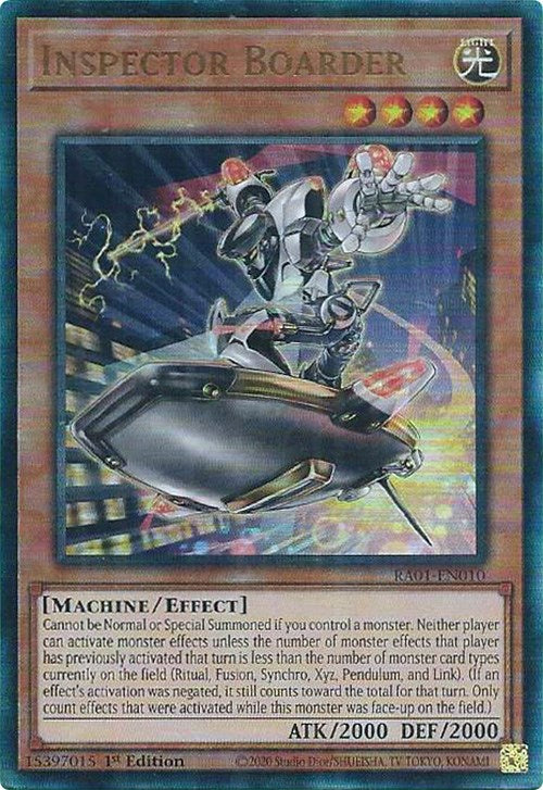 Inspector Boarder [RA01-EN010] Prismatic Ultimate Rare | Good Games Morley