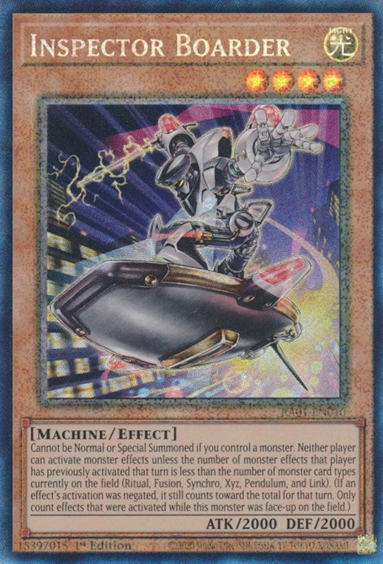 Inspector Boarder [RA01-EN010] Prismatic Collector's Rare | Good Games Morley