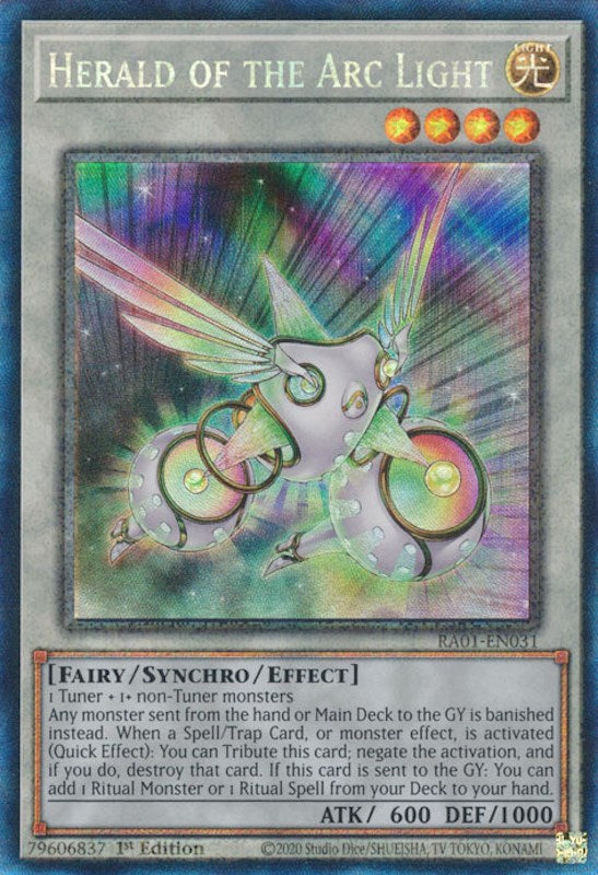 Herald of the Arc Light [RA01-EN031] Prismatic Collector's Rare | Good Games Morley