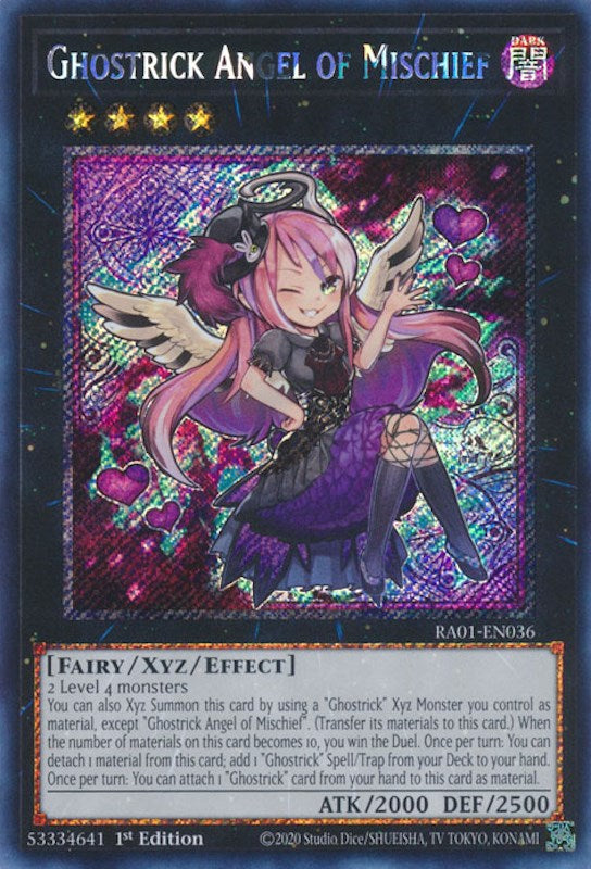Ghostrick Angel of Mischief [RA01-EN036] Platinum Secret Rare | Good Games Morley
