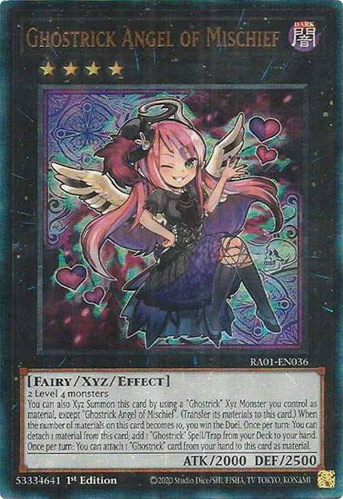 Ghostrick Angel of Mischief [RA01-EN036] Prismatic Ultimate Rare | Good Games Morley