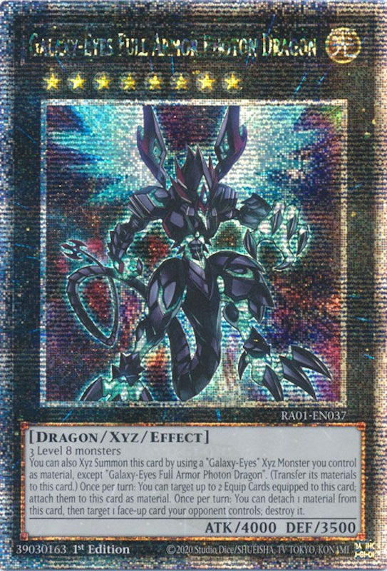 Galaxy-Eyes Full Armor Photon Dragon [RA01-EN037] Quarter Century Secret Rare | Good Games Morley