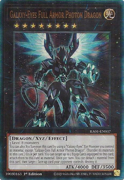 Galaxy-Eyes Full Armor Photon Dragon [RA01-EN037] Prismatic Ultimate Rare | Good Games Morley