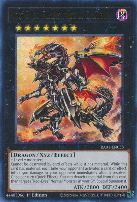 Red-Eyes Flare Metal Dragon [RA01-EN038] Ultra Rare | Good Games Morley