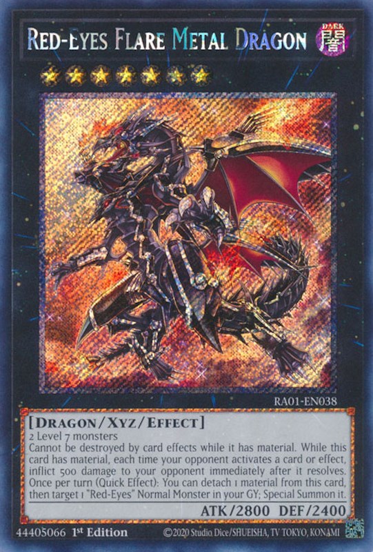 Red-Eyes Flare Metal Dragon [RA01-EN038] Platinum Secret Rare | Good Games Morley