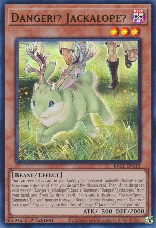 Danger!? Jackalope? [RA01-EN013] Ultra Rare | Good Games Morley