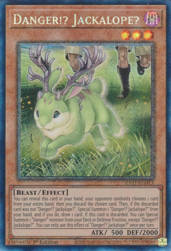 Danger!? Jackalope? [RA01-EN013] Prismatic Collector's Rare | Good Games Morley