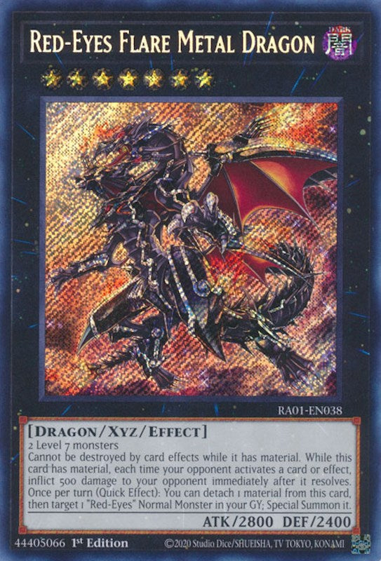 Red-Eyes Flare Metal Dragon [RA01-EN038] Secret Rare | Good Games Morley
