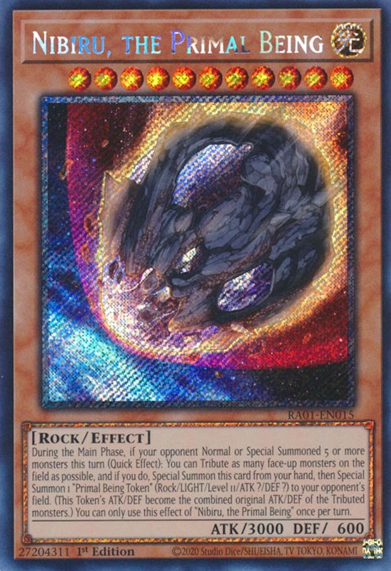 Nibiru, the Primal Being [RA01-EN015] Platinum Secret Rare | Good Games Morley