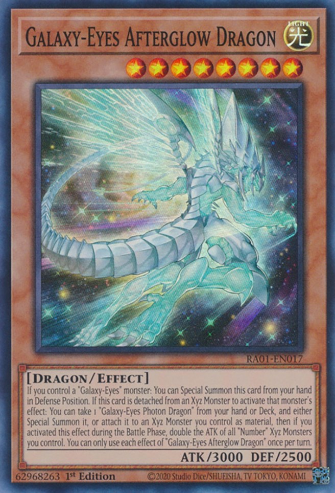 Galaxy-Eyes Afterglow Dragon [RA01-EN017] Super Rare | Good Games Morley