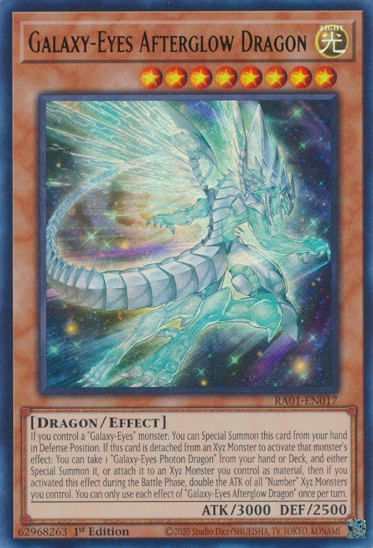 Galaxy-Eyes Afterglow Dragon [RA01-EN017] Ultra Rare | Good Games Morley