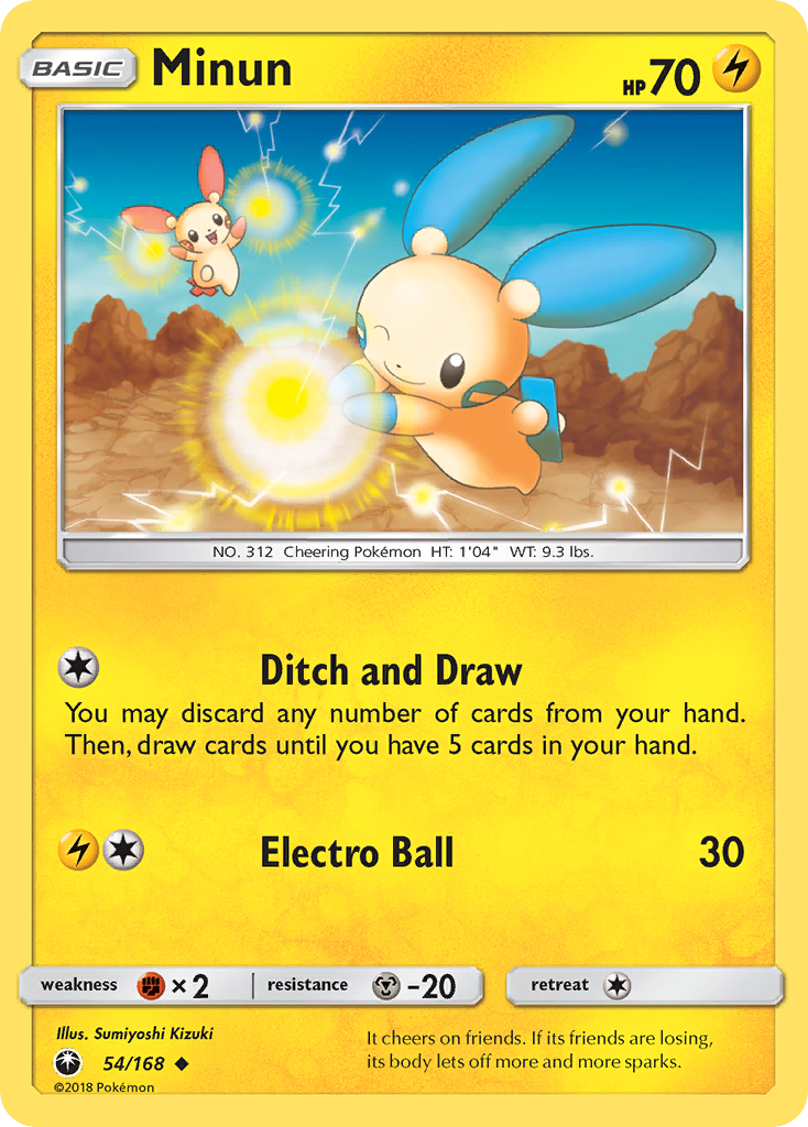 Minun (54/168) [Sun & Moon: Celestial Storm] | Good Games Morley