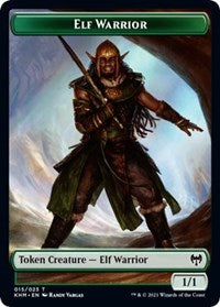Elf Warrior // Tibalt, Cosmic Impostor Emblem Double-Sided Token [Kaldheim Tokens] | Good Games Morley