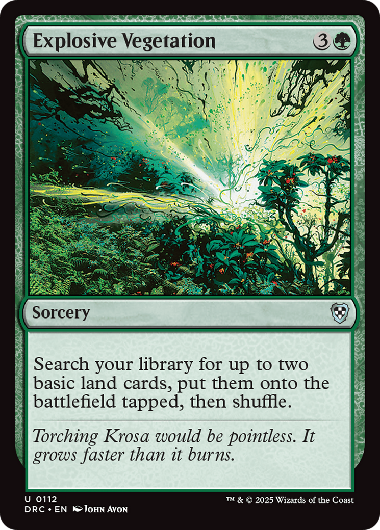 Explosive Vegetation [Aetherdrift Commander] | Good Games Morley