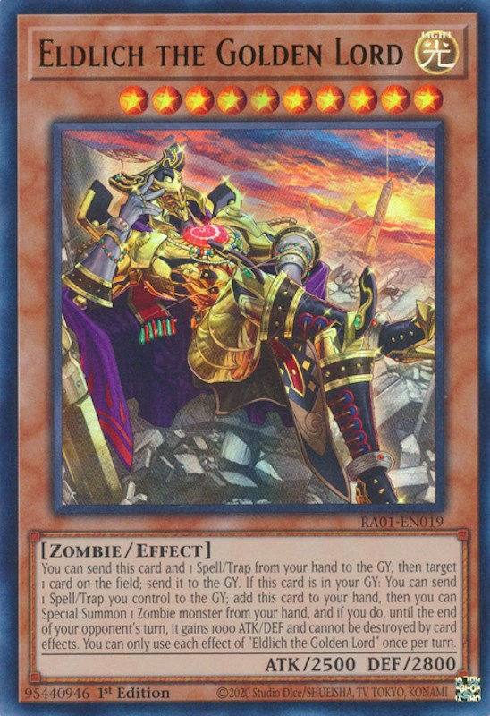 Eldlich the Golden Lord (Alternate Art) [RA01-EN019] Ultra Rare | Good Games Morley