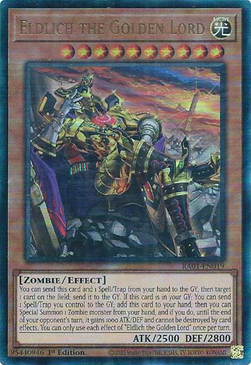 Eldlich the Golden Lord (Alternate Art) [RA01-EN019] Prismatic Ultimate Rare | Good Games Morley