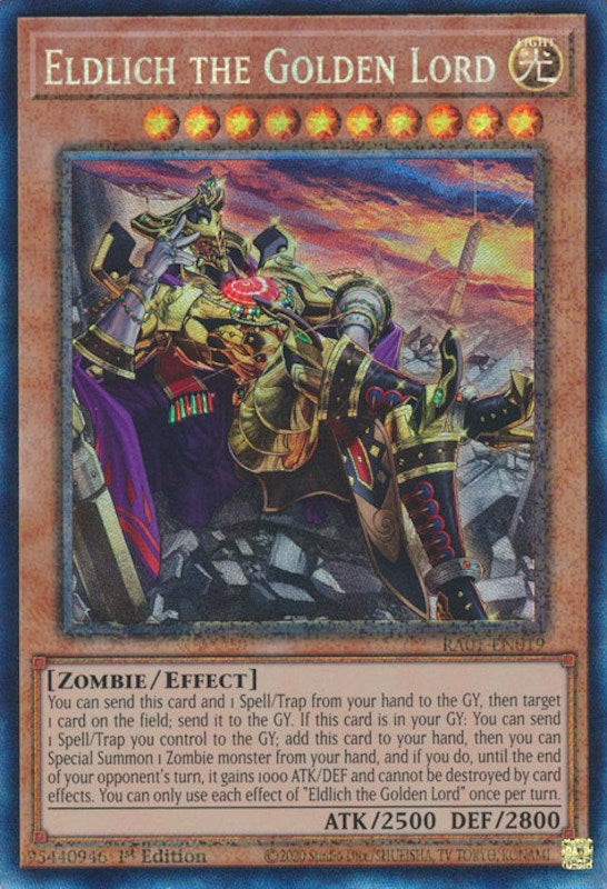 Eldlich the Golden Lord (Alternate Art) [RA01-EN019] Prismatic Collector's Rare | Good Games Morley