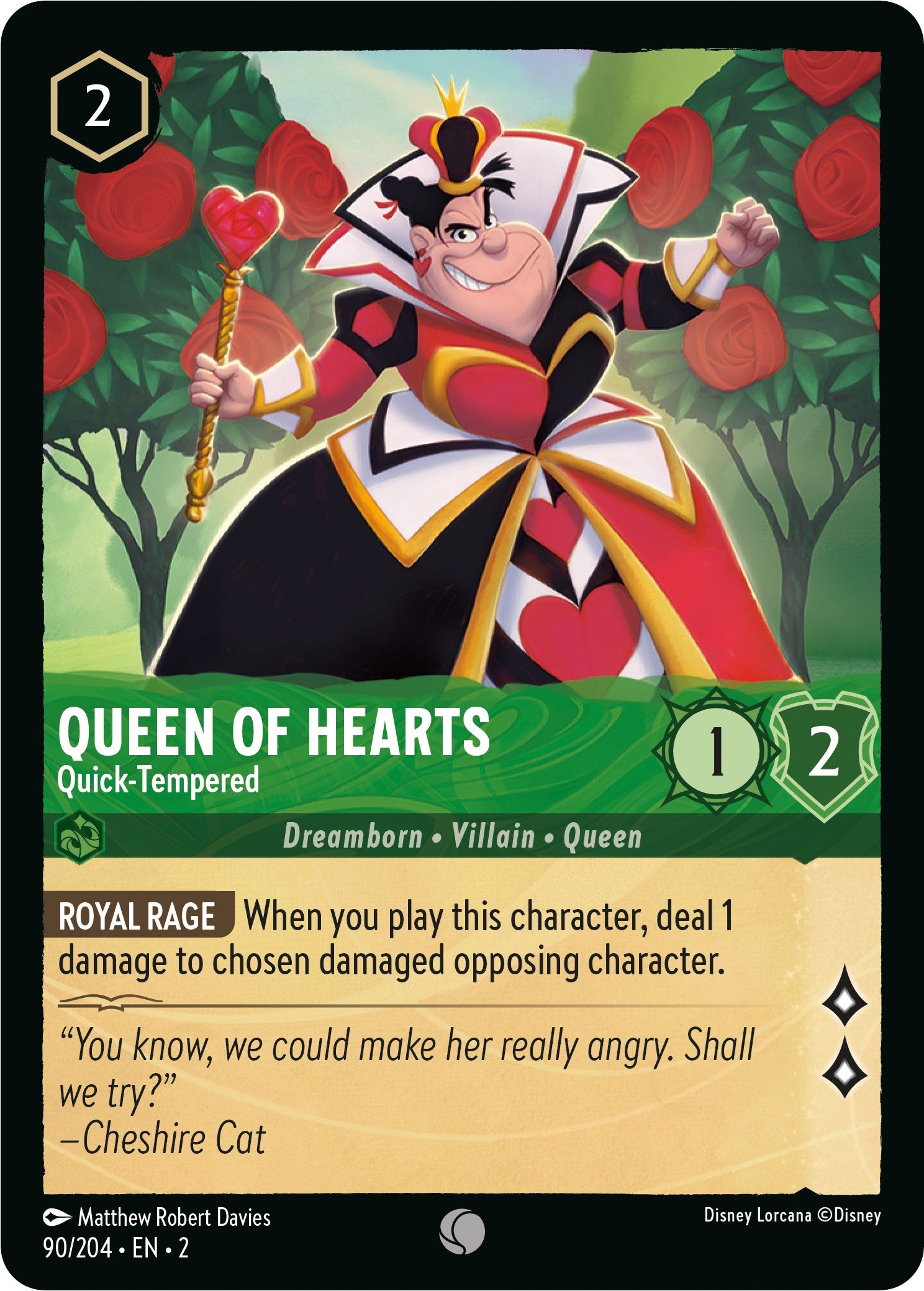 Queen of Hearts - Quick-Tempered (90/204) [Rise of the Floodborn] | Good Games Morley