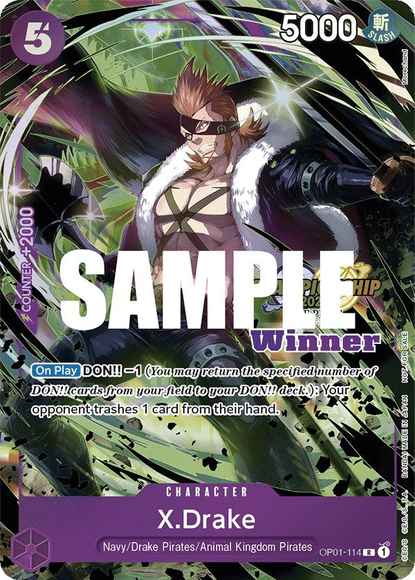X.Drake (CS 2023 Top Players Pack) [Winner] [One Piece Promotion Cards] | Good Games Morley