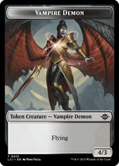 Vampire // Vampire Demon Double-Sided Token [The Lost Caverns of Ixalan Tokens] | Good Games Morley