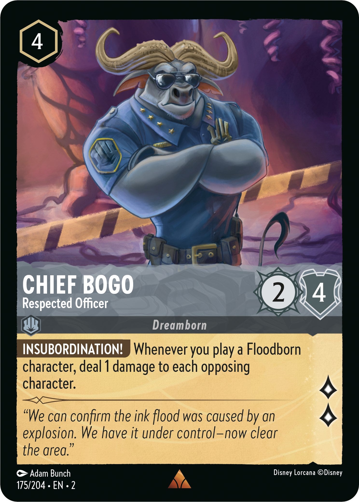 Chief Bogo - Respected Officer (175/204) [Rise of the Floodborn] | Good Games Morley