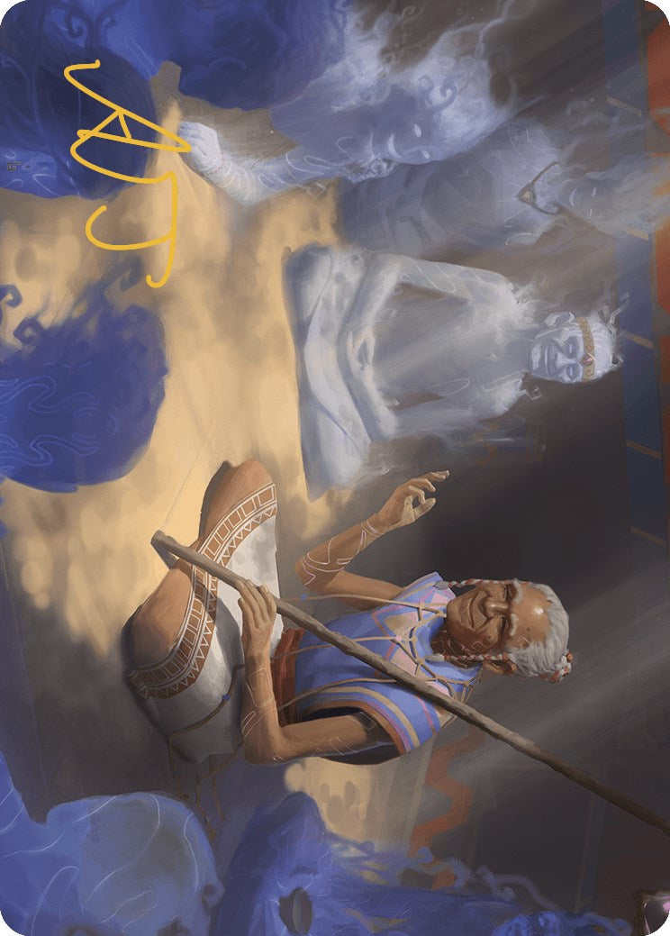 Ancestral Reminiscence Art Card (Gold-Stamped Signature) [The Lost Caverns of Ixalan Art Series] | Good Games Morley