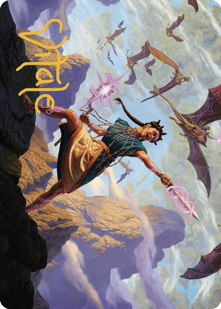 Warden of the Inner Sky Art Card (Gold-Stamped Signature) [The Lost Caverns of Ixalan Art Series] | Good Games Morley