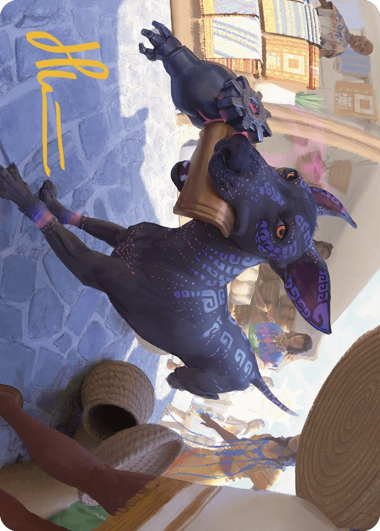 Mischievous Pup Art Card (Gold-Stamped Signature) [The Lost Caverns of Ixalan Art Series] | Good Games Morley