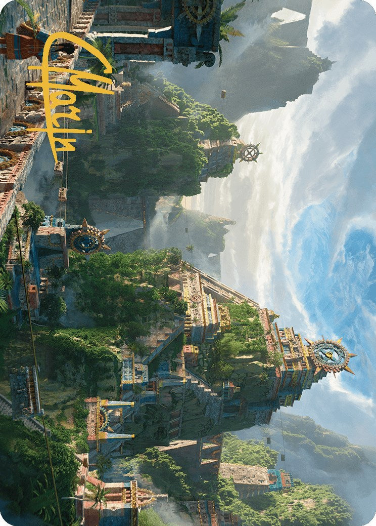 Clifftop Retreat Art Card (Gold-Stamped Signature) [The Lost Caverns of Ixalan Art Series] | Good Games Morley
