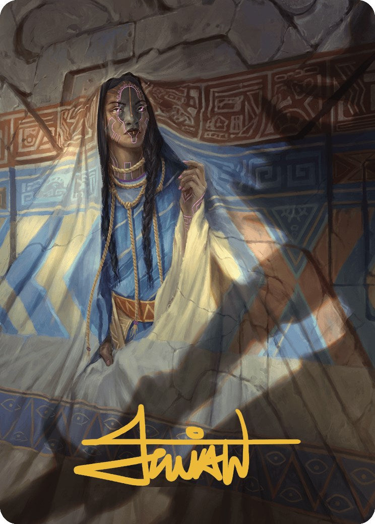 Whispersilk Cloak Art Card (Gold-Stamped Signature) [The Lost Caverns of Ixalan Art Series] | Good Games Morley
