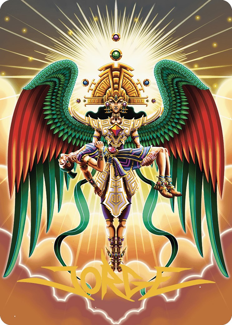 Resplendent Angel Art Card (59/81) (Gold-Stamped Signature) [The Lost Caverns of Ixalan Art Series] | Good Games Morley