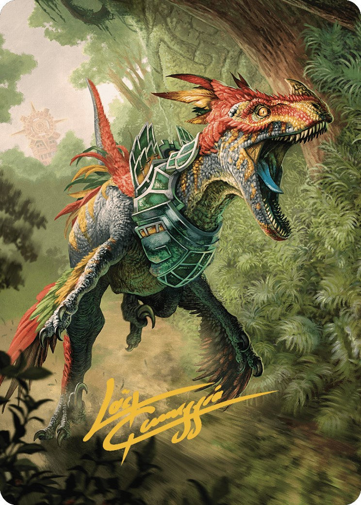 Dinosaur Token Art Card (Gold-Stamped Signature) [The Lost Caverns of Ixalan Art Series] | Good Games Morley