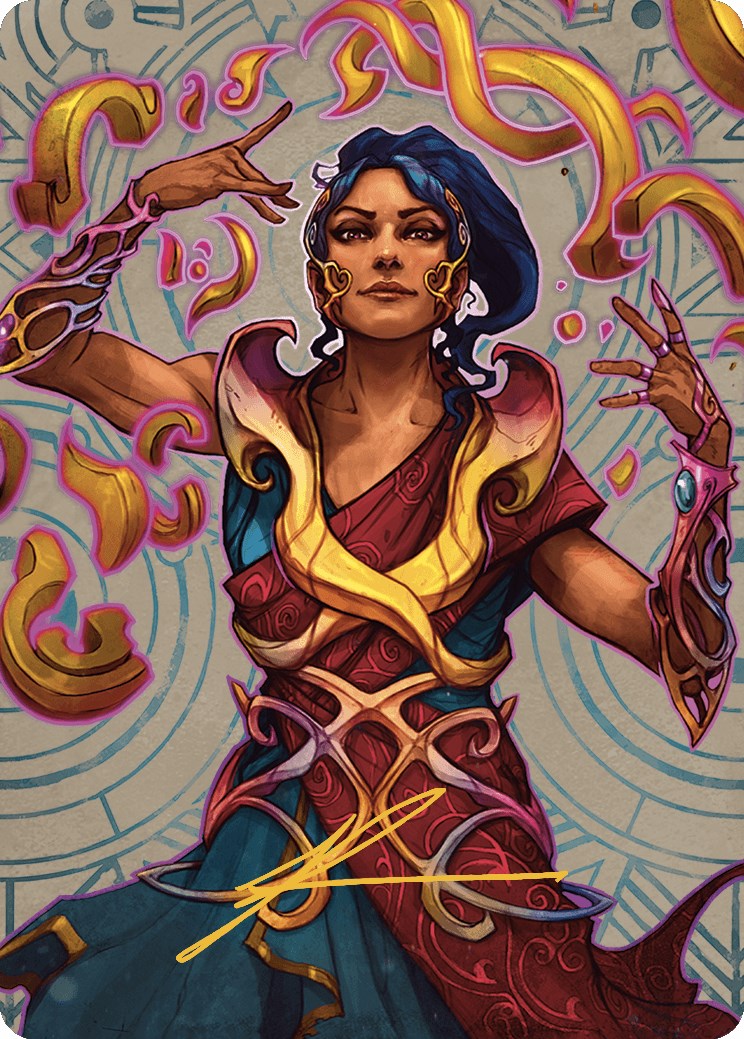 Saheeli, the Sun's Brilliance Art Card (Gold-Stamped Signature) [The Lost Caverns of Ixalan Art Series] | Good Games Morley