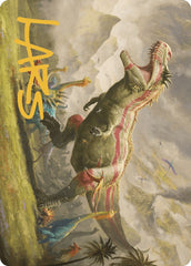 Ghalta, Stampede Tyrant Art Card (Gold-Stamped Signature) [The Lost Caverns of Ixalan Art Series] | Good Games Morley