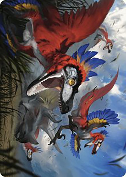 Wrathful Raptors Art Card [The Lost Caverns of Ixalan Art Series] | Good Games Morley