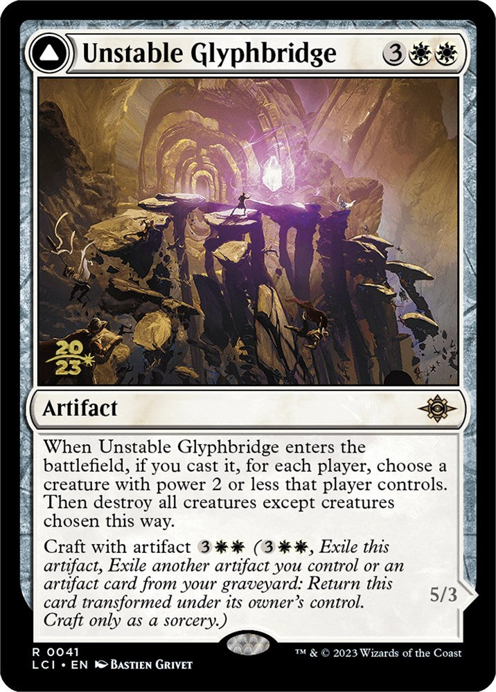 Unstable Glyphbridge // Sandswirl Wanderglyph [The Lost Caverns of Ixalan Prerelease Cards] | Good Games Morley