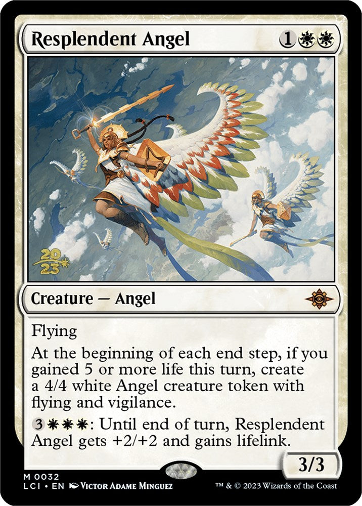 Resplendent Angel (LCI) [The Lost Caverns of Ixalan Prerelease Cards] | Good Games Morley