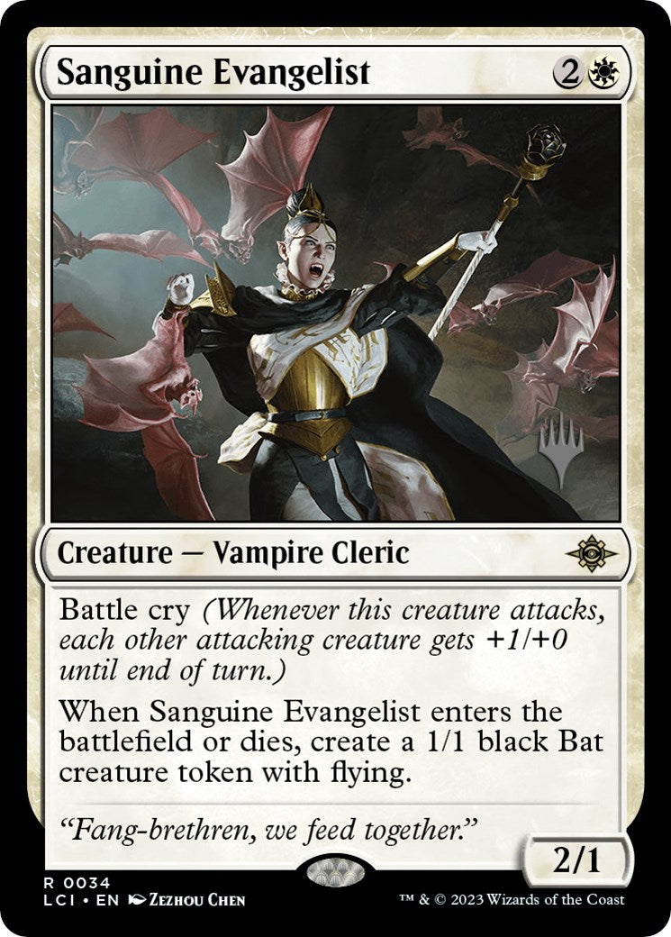 Sanguine Evangelist (Promo Pack) [The Lost Caverns of Ixalan Promos] | Good Games Morley