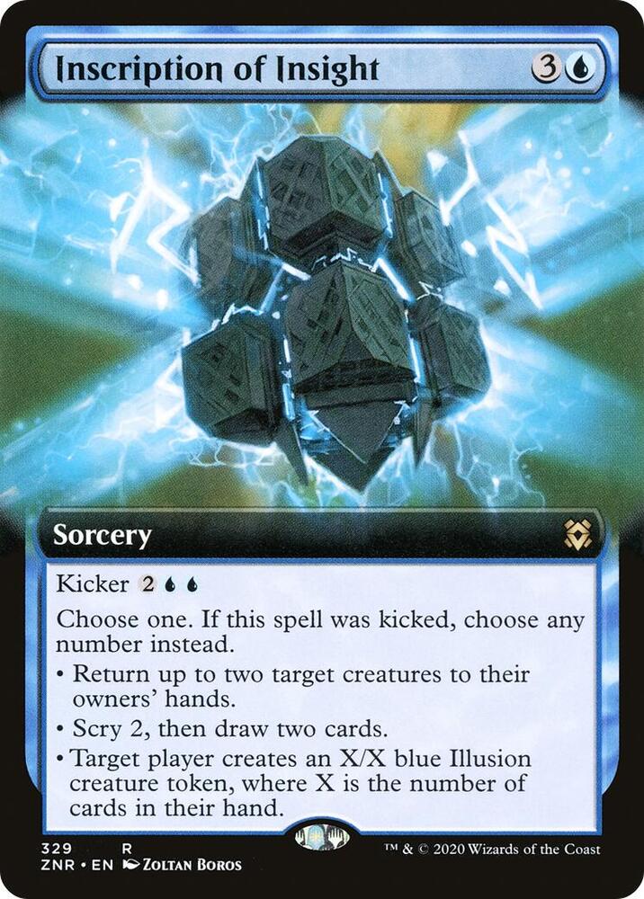 Inscription of Insight 329/280 (Zendikar Rising)  - Extended Art Foil | Good Games Morley