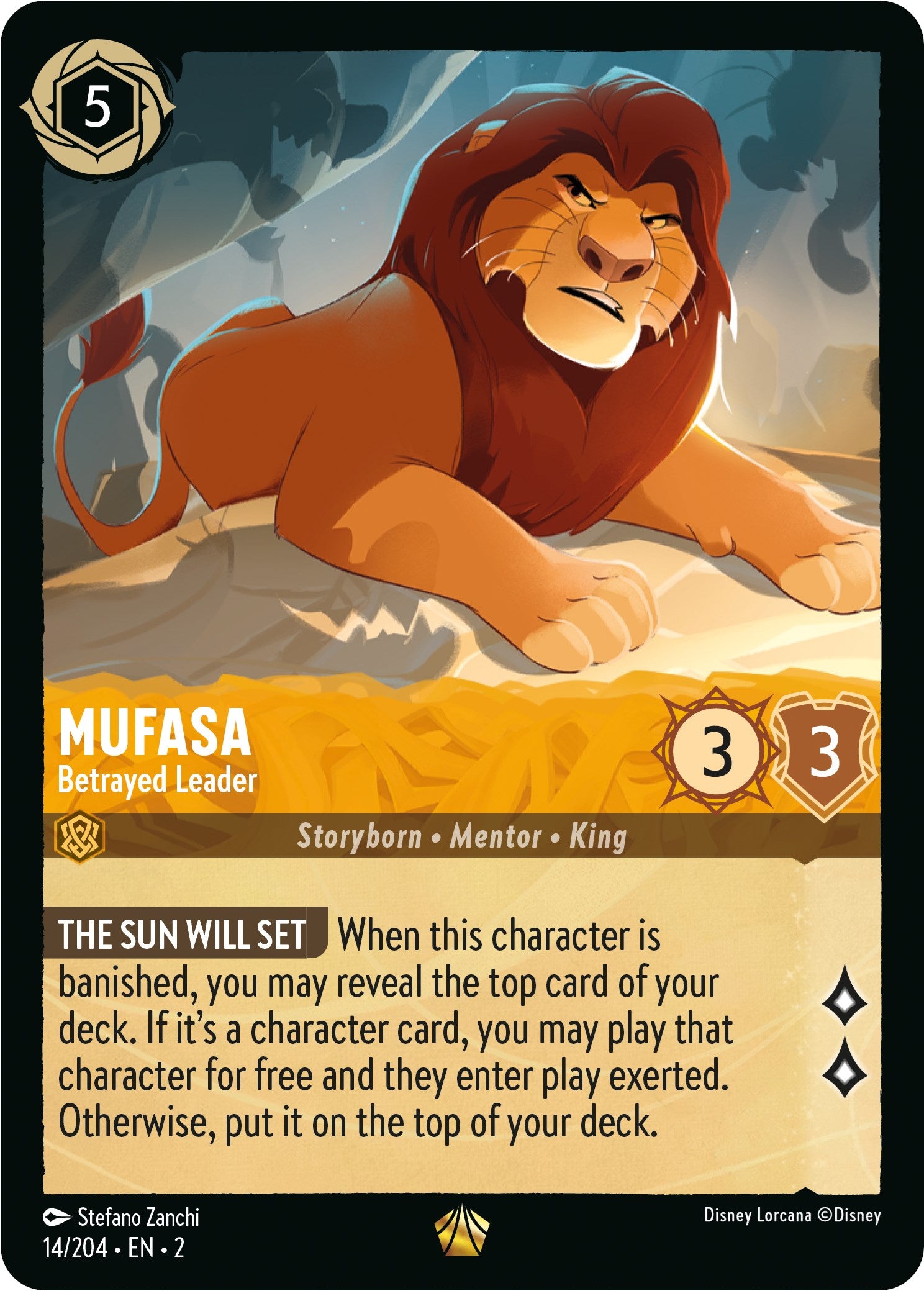 Mufasa - Betrayed Leader (14/204) [Rise of the Floodborn] | Good Games Morley