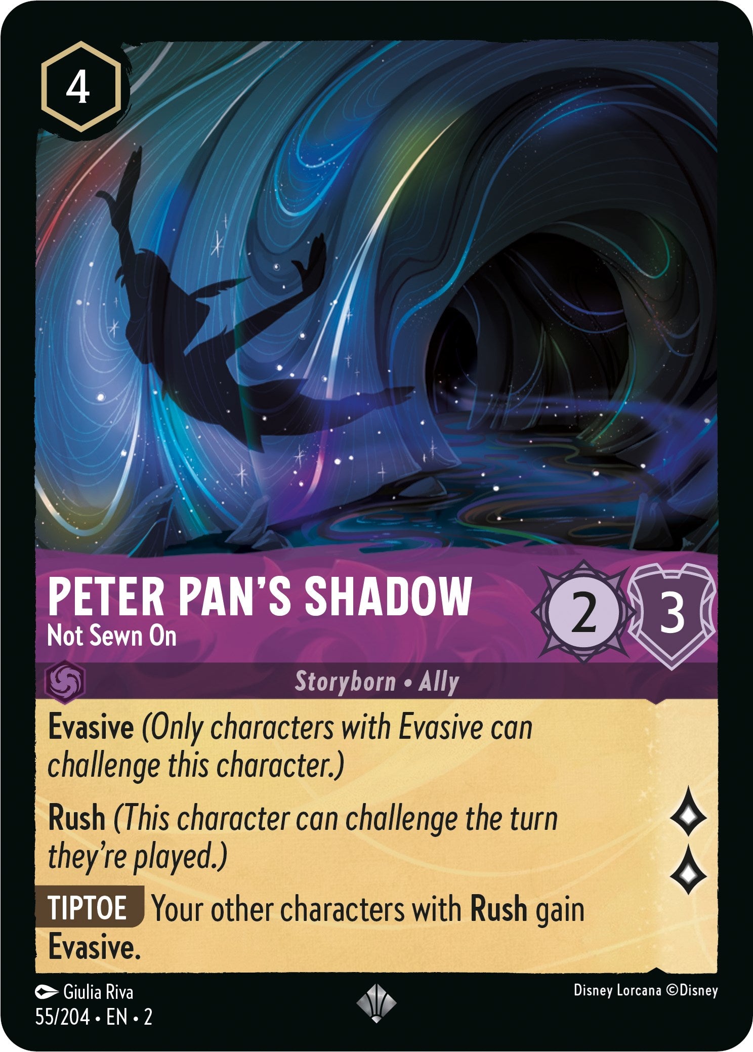 Peter Pan's Shadow - Not Sewn On (55/204) [Rise of the Floodborn] | Good Games Morley