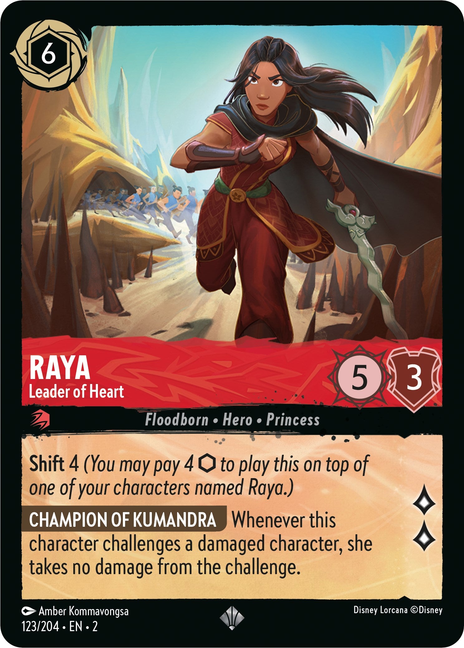 Raya - Leader of Heart (123/204) [Rise of the Floodborn] | Good Games Morley