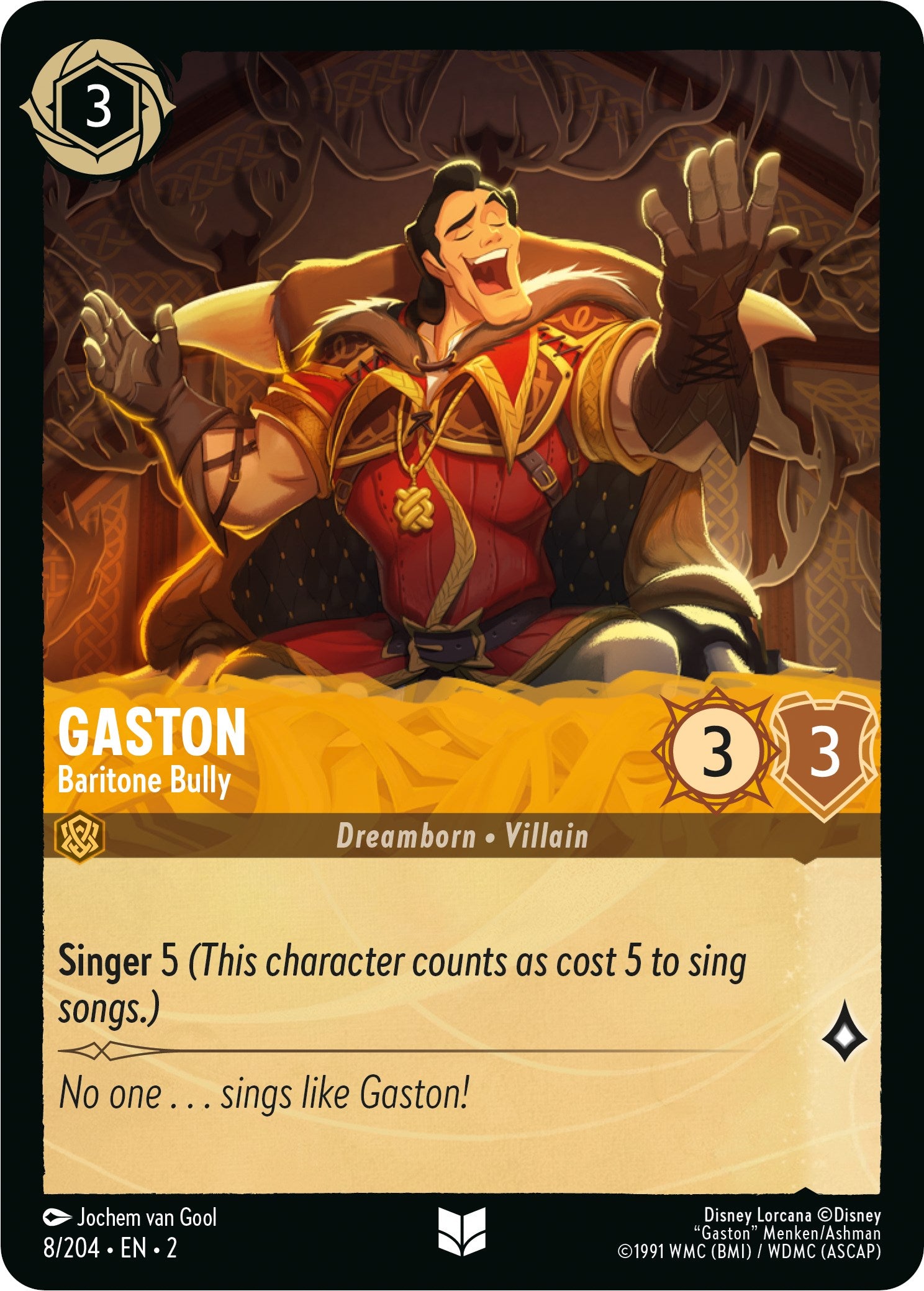 Gaston - Baritone Bully (8/204) [Rise of the Floodborn] | Good Games Morley