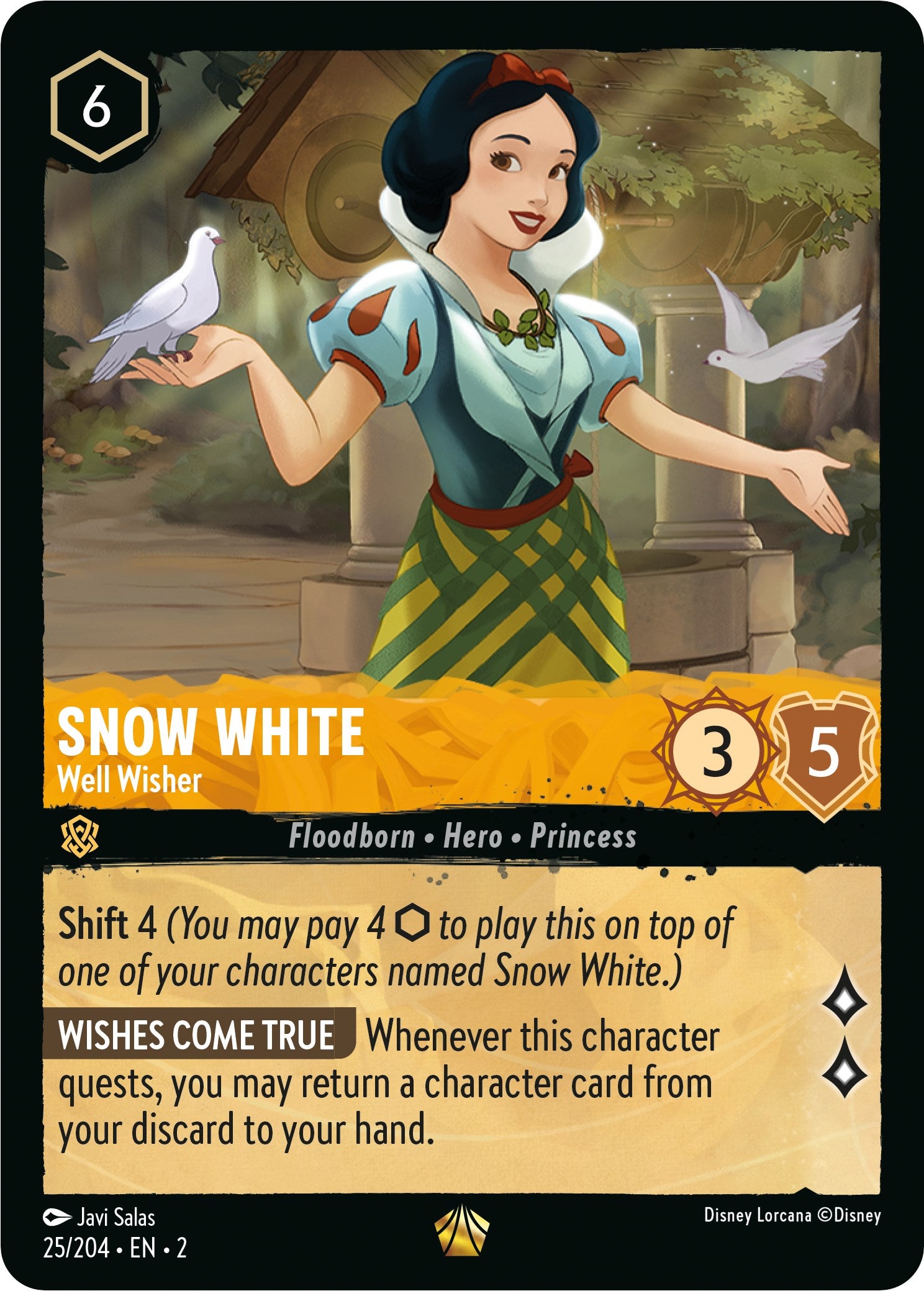 Snow White - Well Wisher (25/204) [Rise of the Floodborn] | Good Games Morley